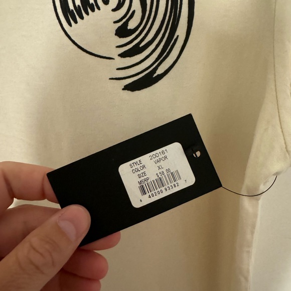 Cream Graphic Tee with Black Pattern - Picture 3 of 3